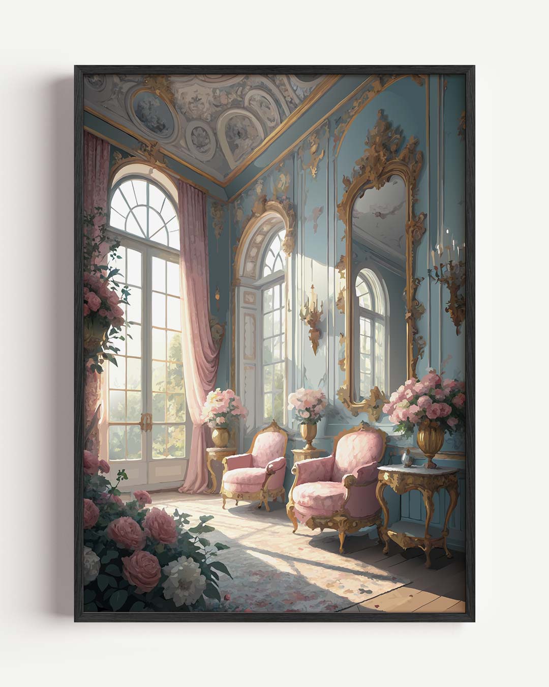 Romantische Bloemenkamer Poster