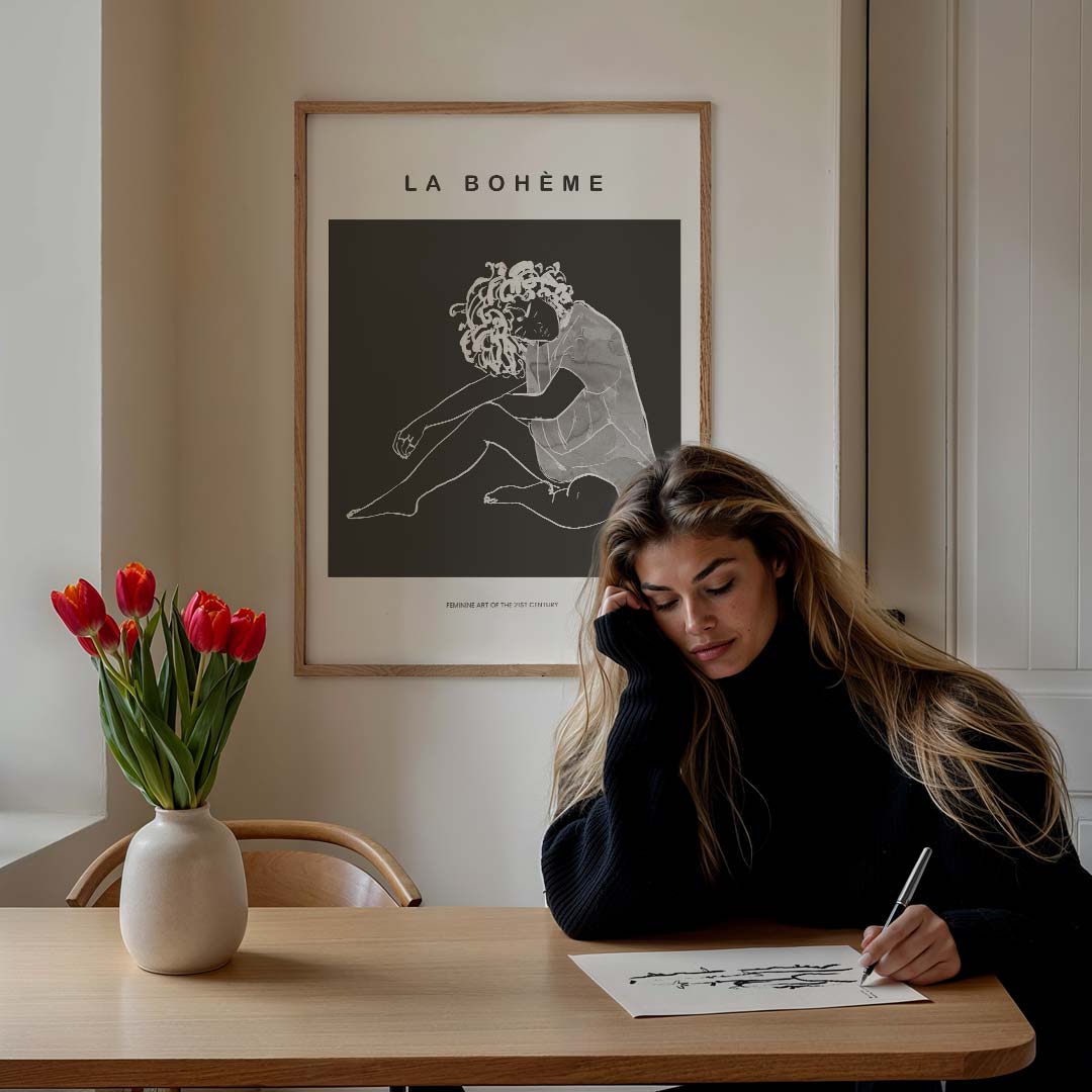 La Bohème Vrouwelijke Elegantia Poster-WallArtistic