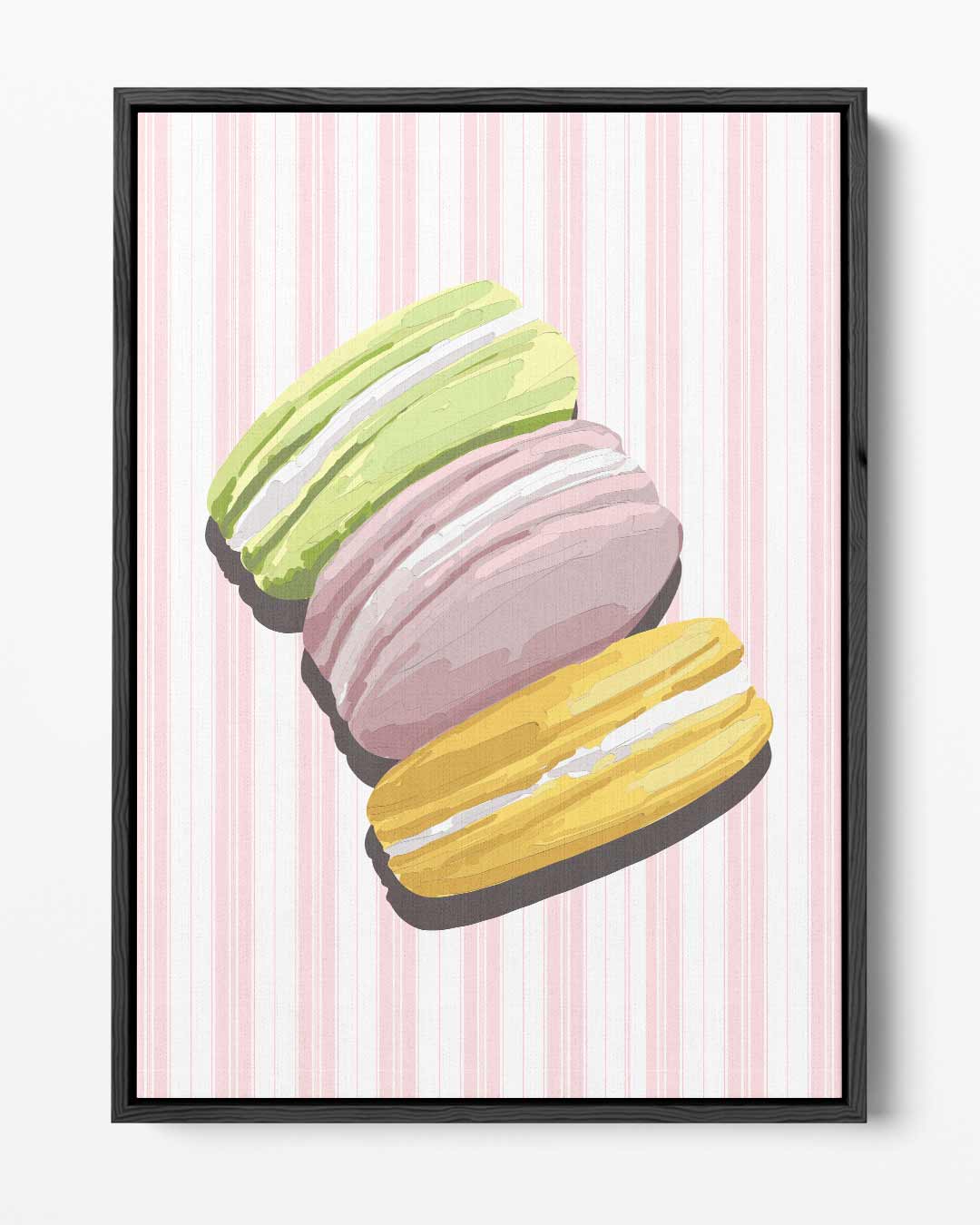 Kleurrijke Macaron Illusie Kunstwerk-canvas-dibond-plexiglas-wanddecoratie-WallArtistic
