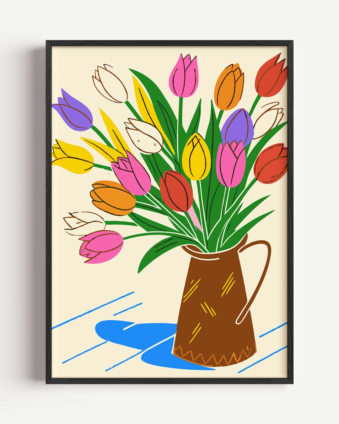 Vrolijke Tulpenposter