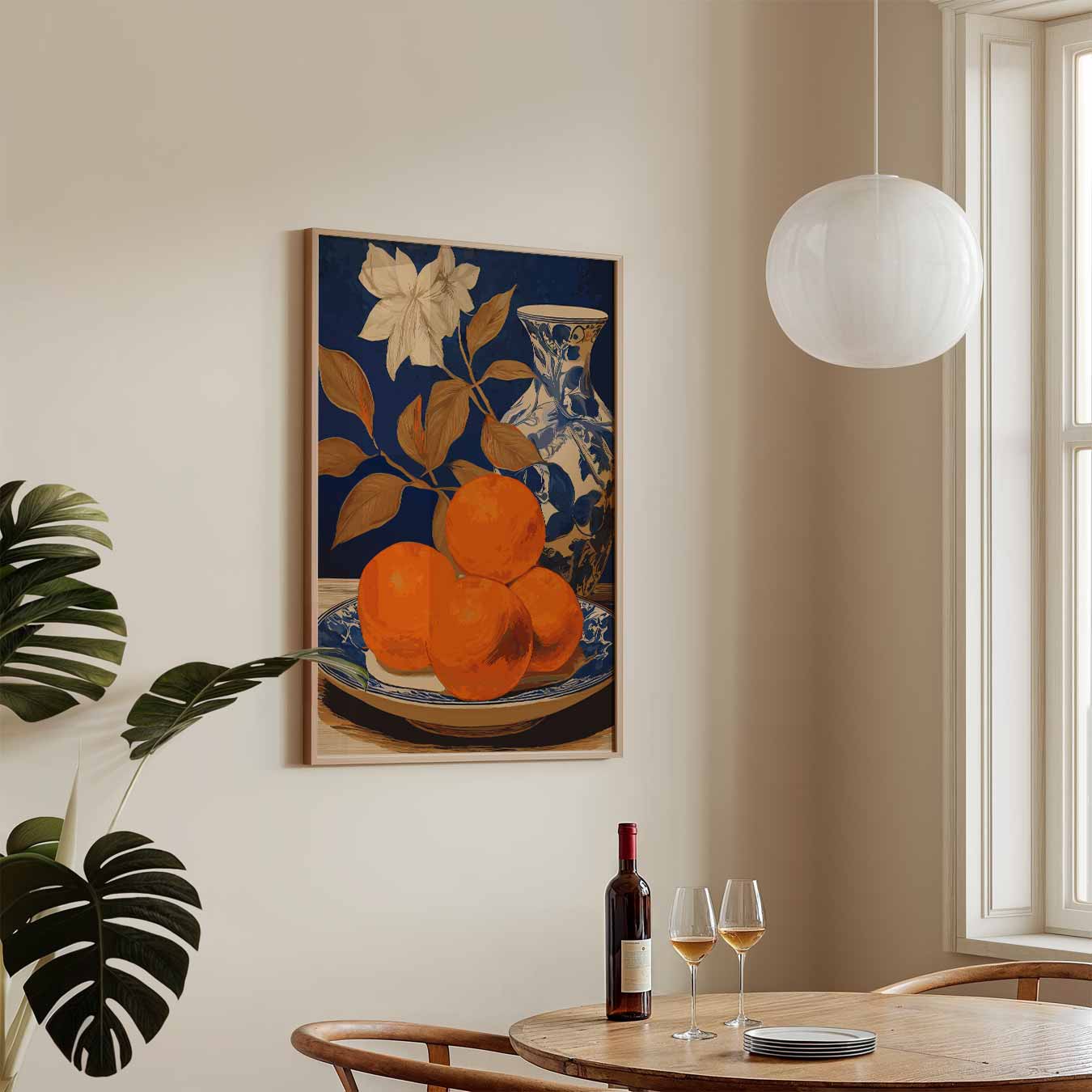 Tijdloze Sinaasappel Stilleven Poster