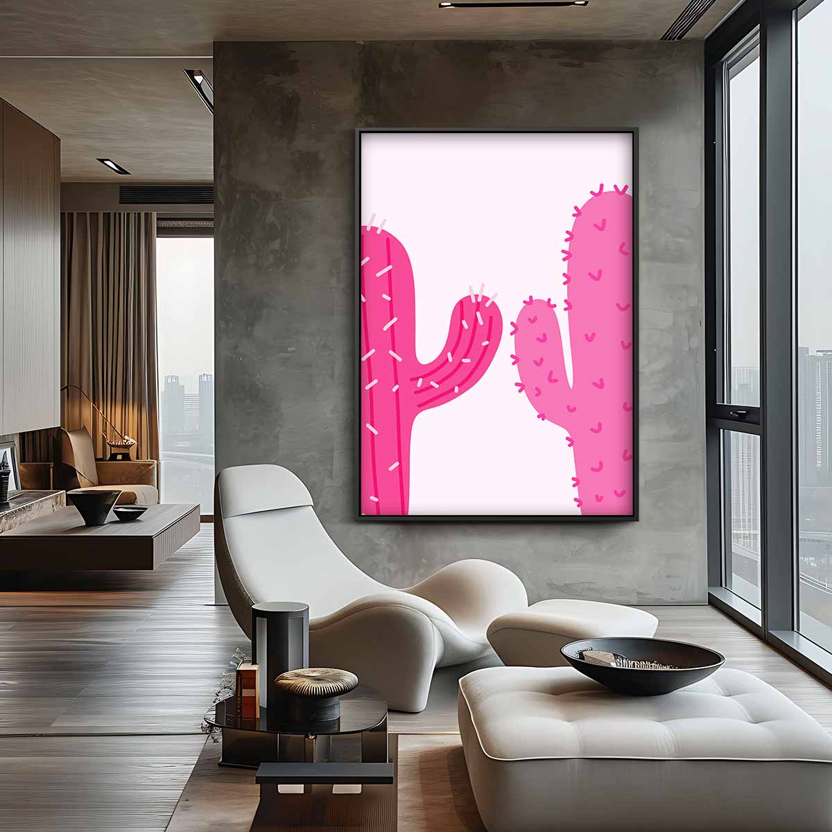 Cactus Dromen Kunstwerk-canvas-dibond-plexiglas-wanddecoratie-WallArtistic
