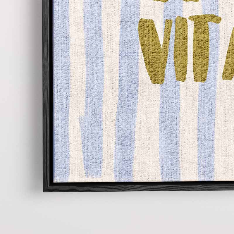 La Dolce Vita Strepen Kunstwerk-canvas-dibond-plexiglas-wanddecoratie-WallArtistic