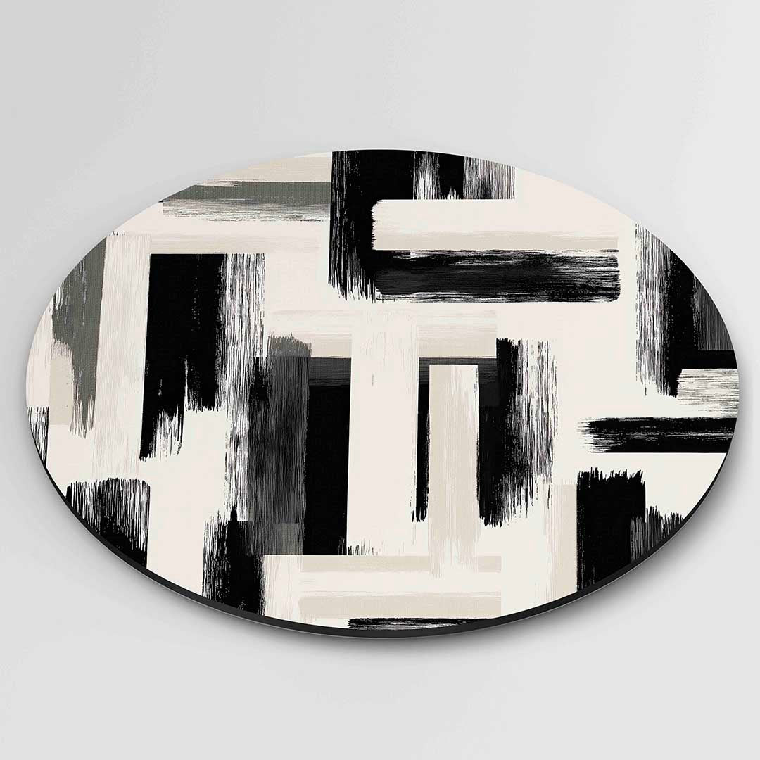 Abstracte penseelstreken Muurcirkel
