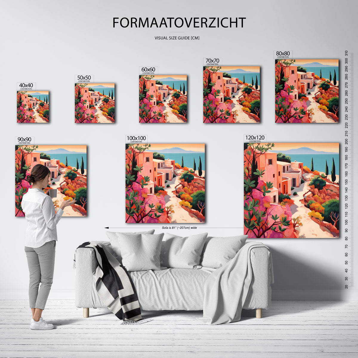Mediterrane huizen Poster