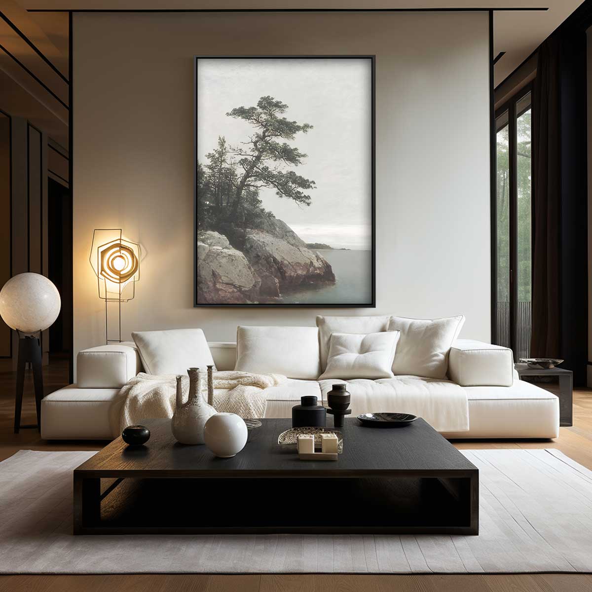 Eenzaamheid aan de Kust Kunstwerk-canvas-dibond-plexiglas-wanddecoratie-WallArtistic