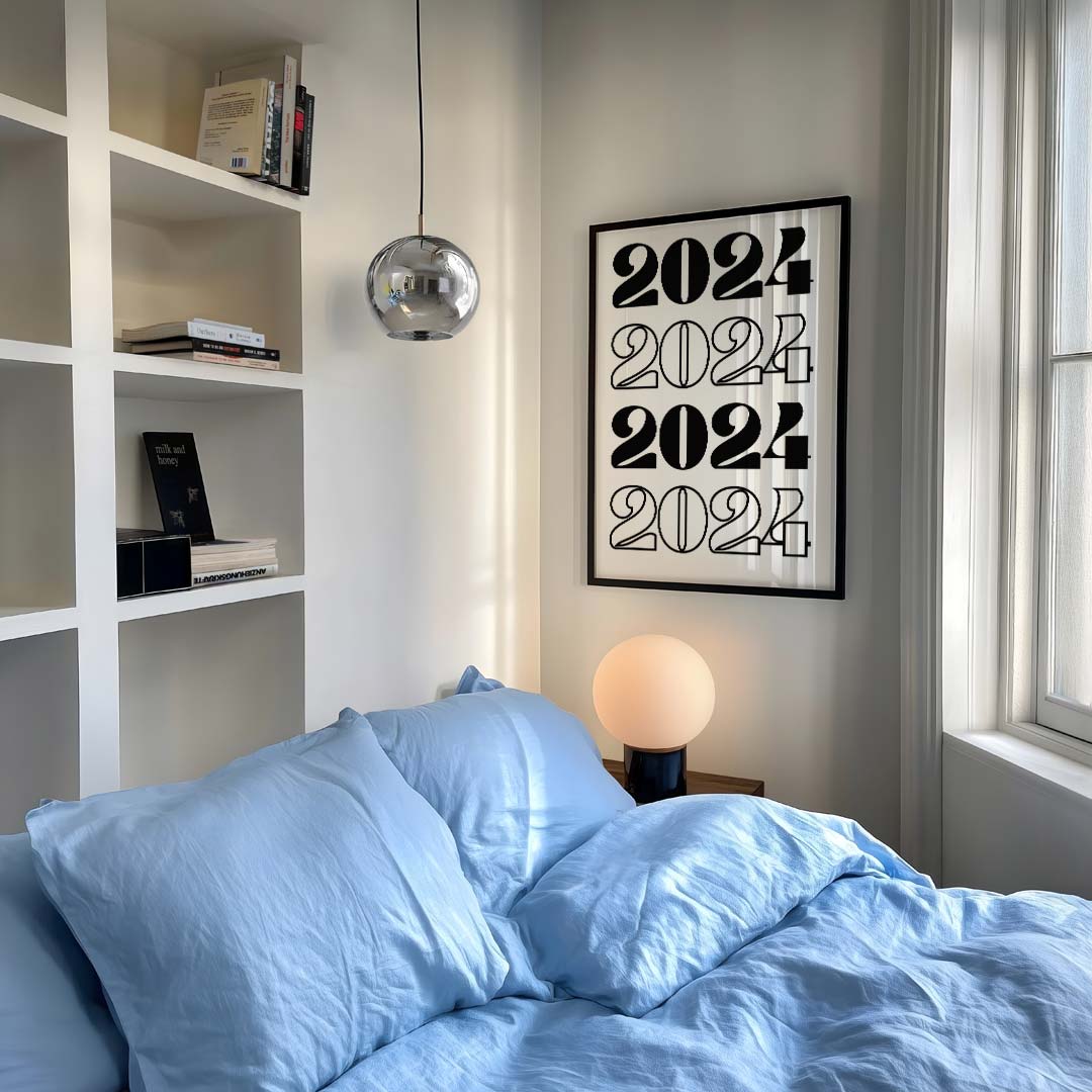 Stijlvolle 2024 Typografie Poster-WallArtistic