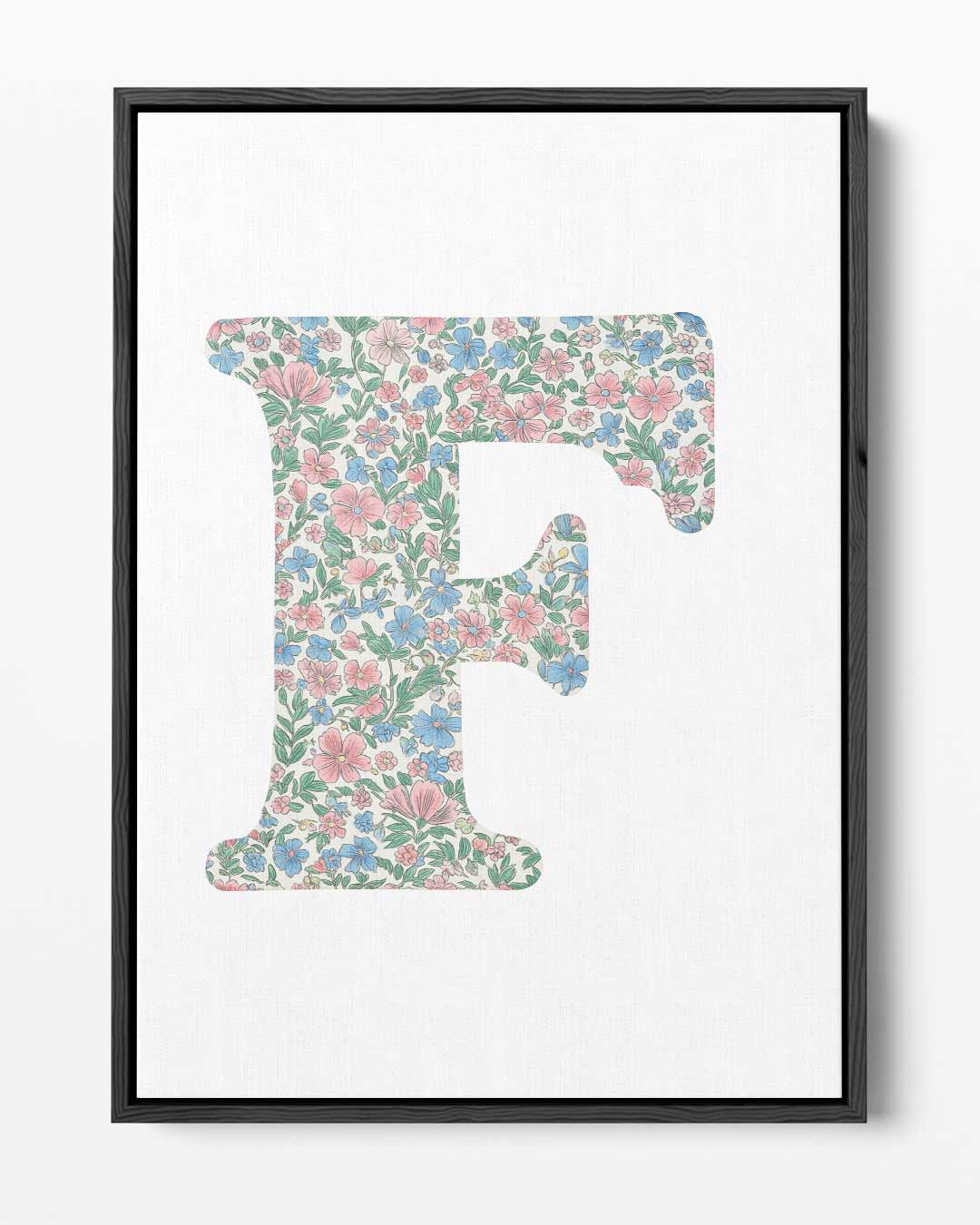 Bloemrijk Alfabet - F Kunstwerk-canvas-dibond-plexiglas-wanddecoratie-WallArtistic