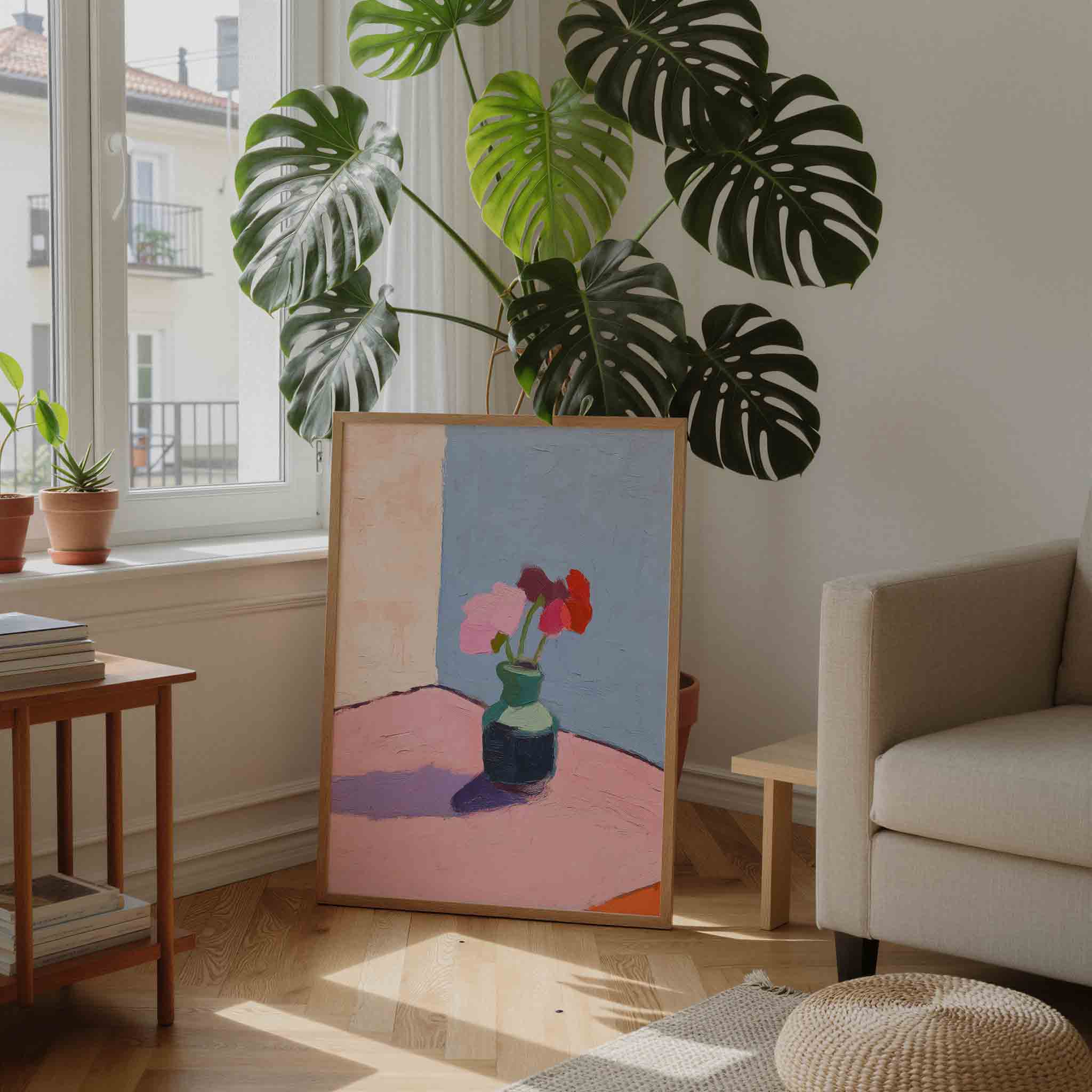 Bloemen in vaas Poster