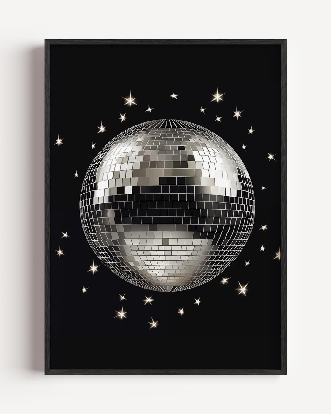 Glinsterende Disco Bal Poster-WallArtistic