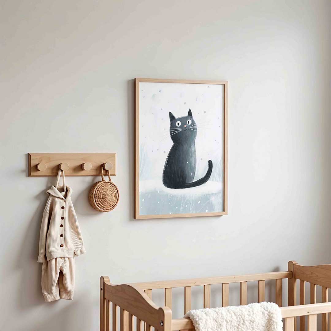 Zwarte kat Poster