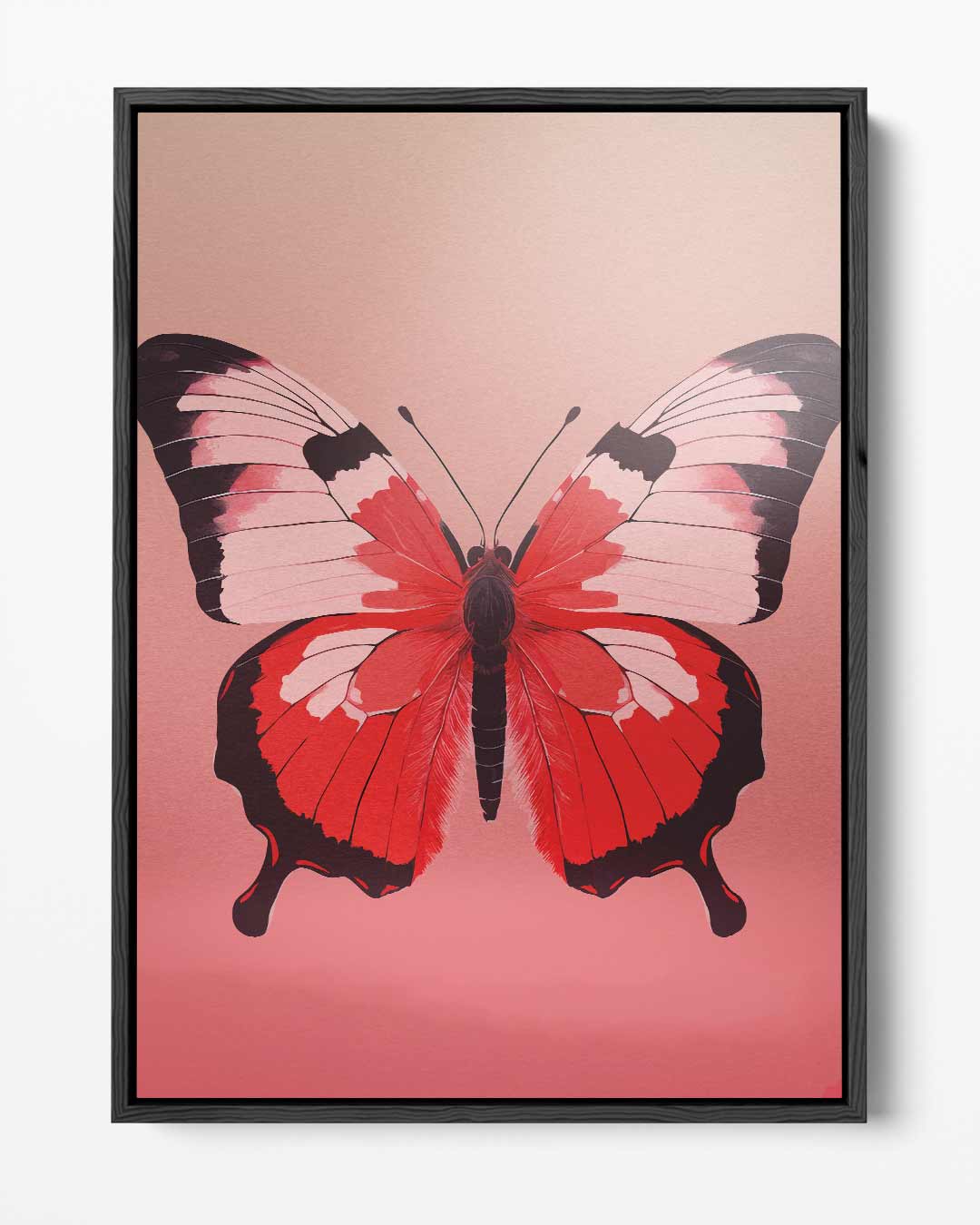 Rood Vleugelflits Kunstwerk-canvas-dibond-plexiglas-wanddecoratie-WallArtistic