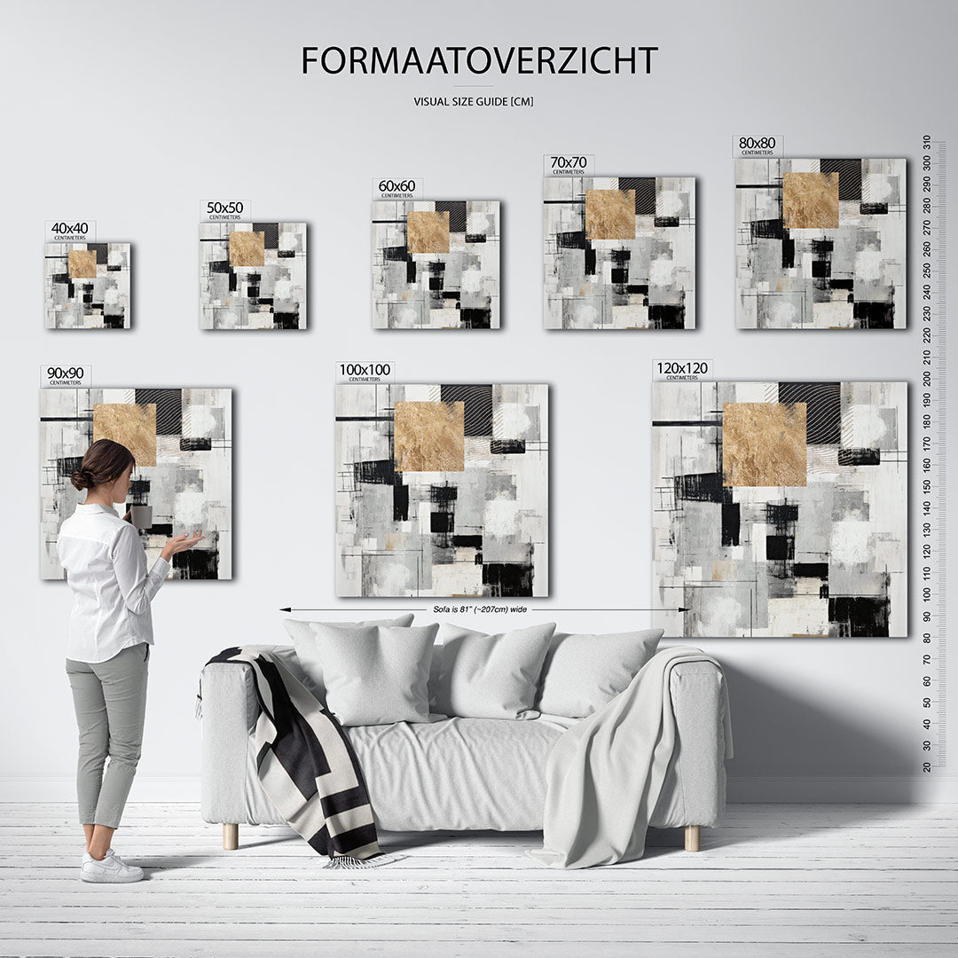 Geometrische compositie Kunstwerk