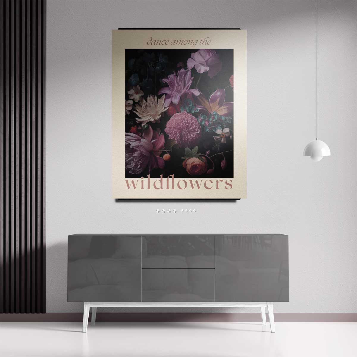 Dans tussen de wildbloemen Kunstwerk-canvas-dibond-plexiglas-wanddecoratie-WallArtistic