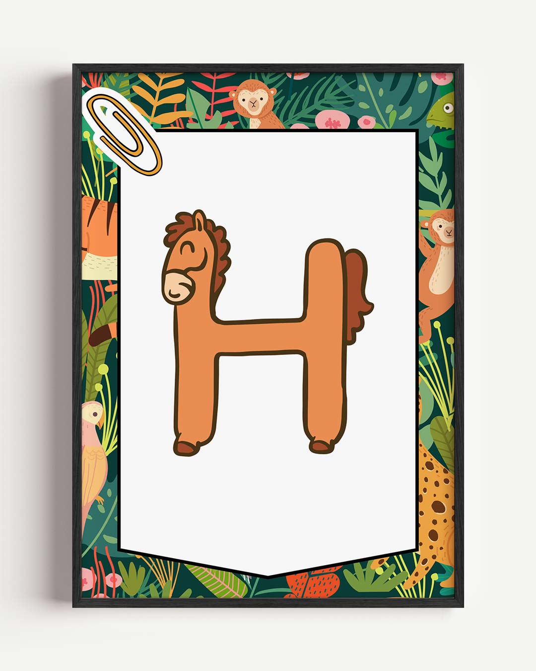 Jungle Dieren Alfabet Poster