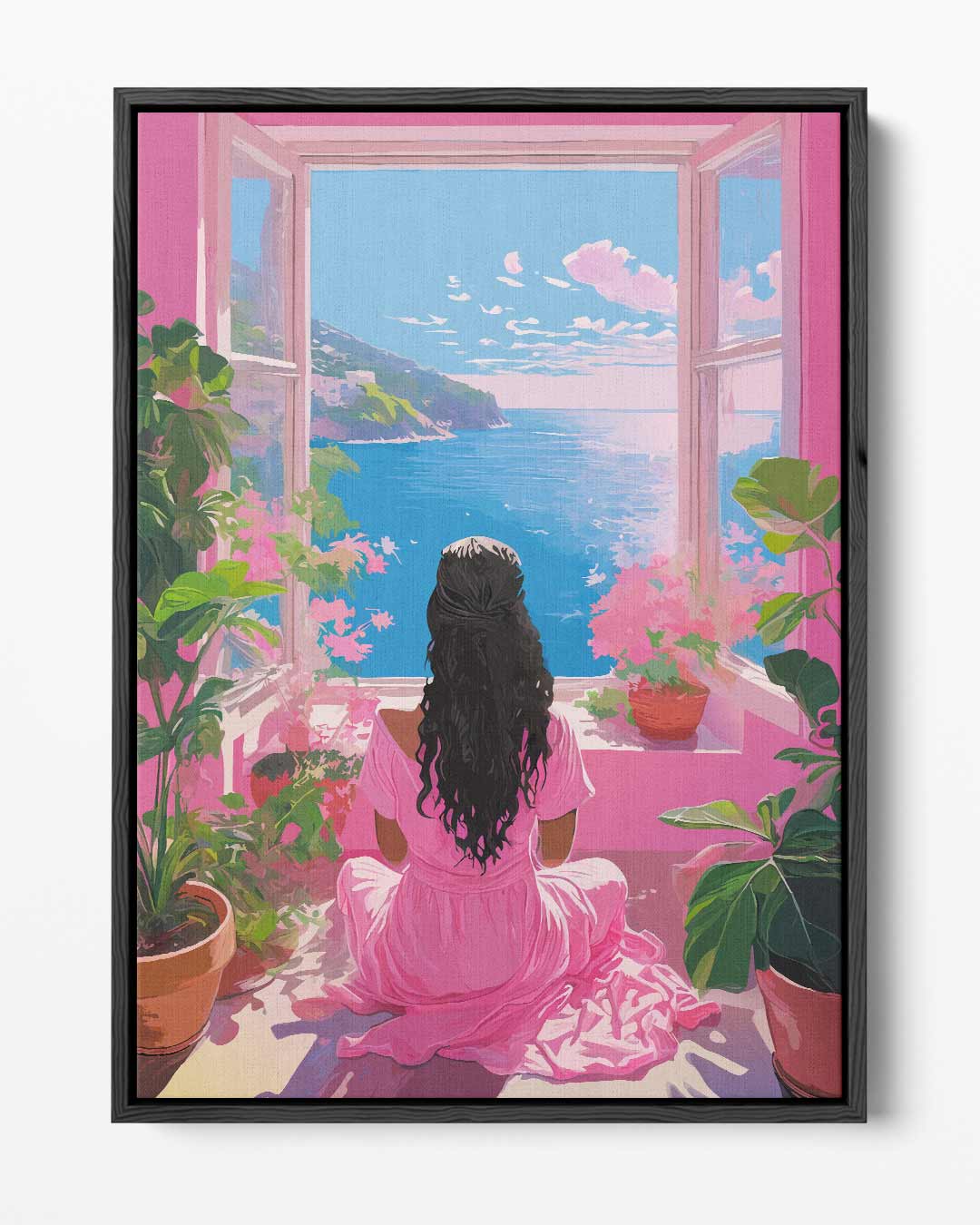 Dagdromen bij de Zee Kunstwerk-canvas-dibond-plexiglas-wanddecoratie-WallArtistic