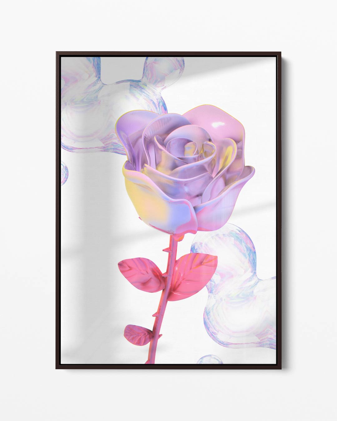 Magische Roos Sculptuur Kunstwerk-canvas-dibond-plexiglas-wanddecoratie-WallArtistic