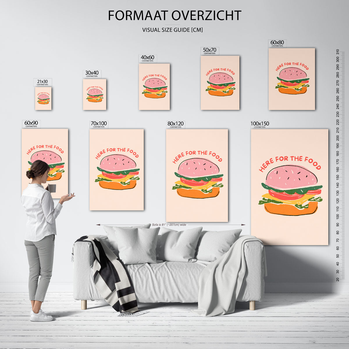 Burger illustratie Poster