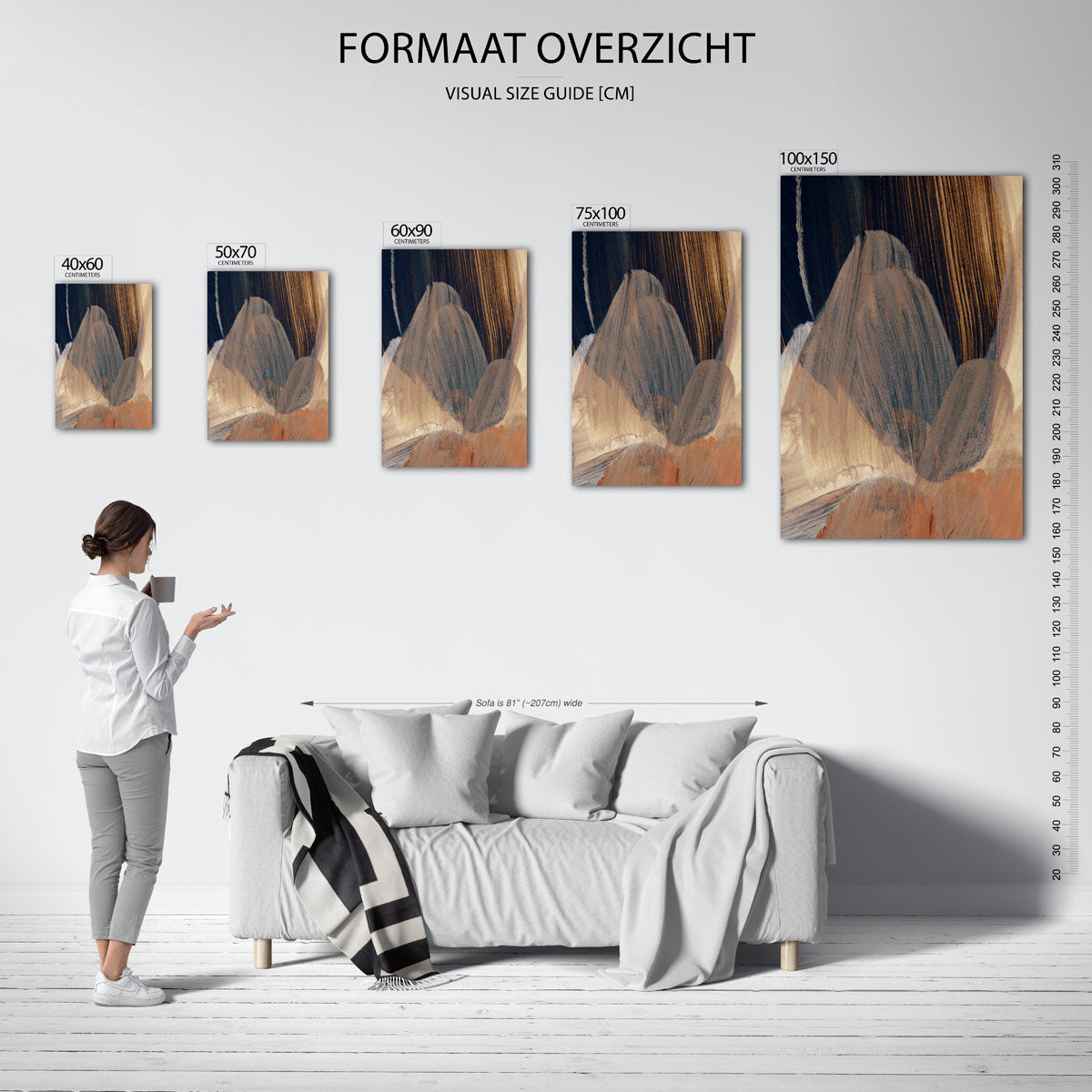 Organische penseelstreken Kunstwerk