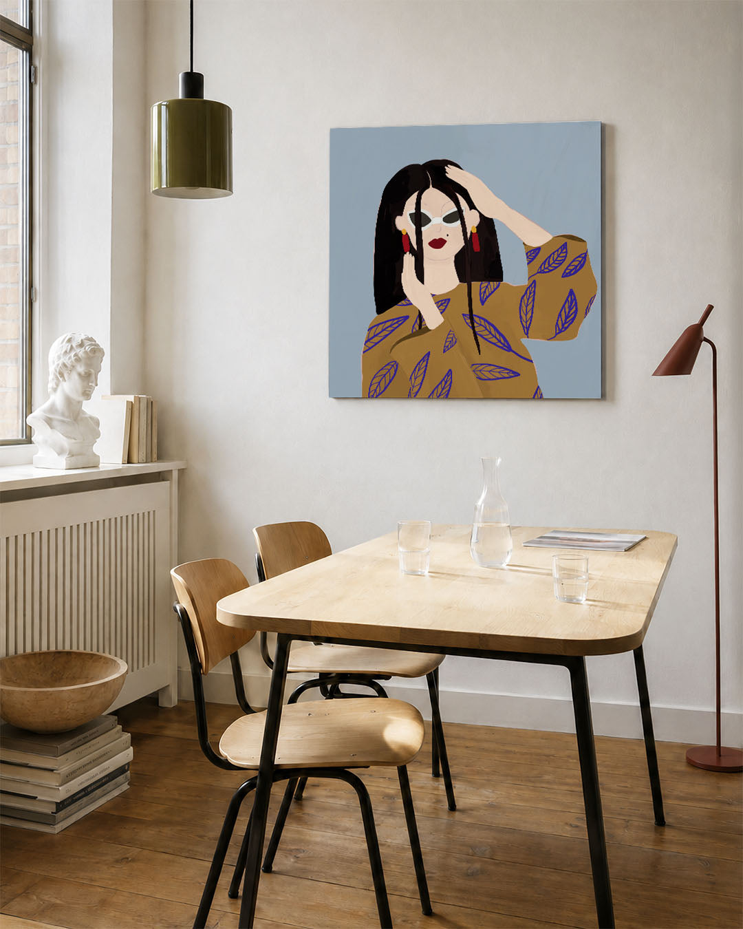 Vrouwelijk portret illustratie Kunstwerk