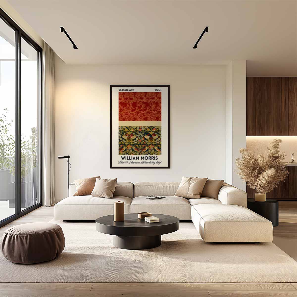 Klassieke Kunst - Vogels en Anemonen Kunstwerk-canvas-dibond-plexiglas-wanddecoratie-WallArtistic