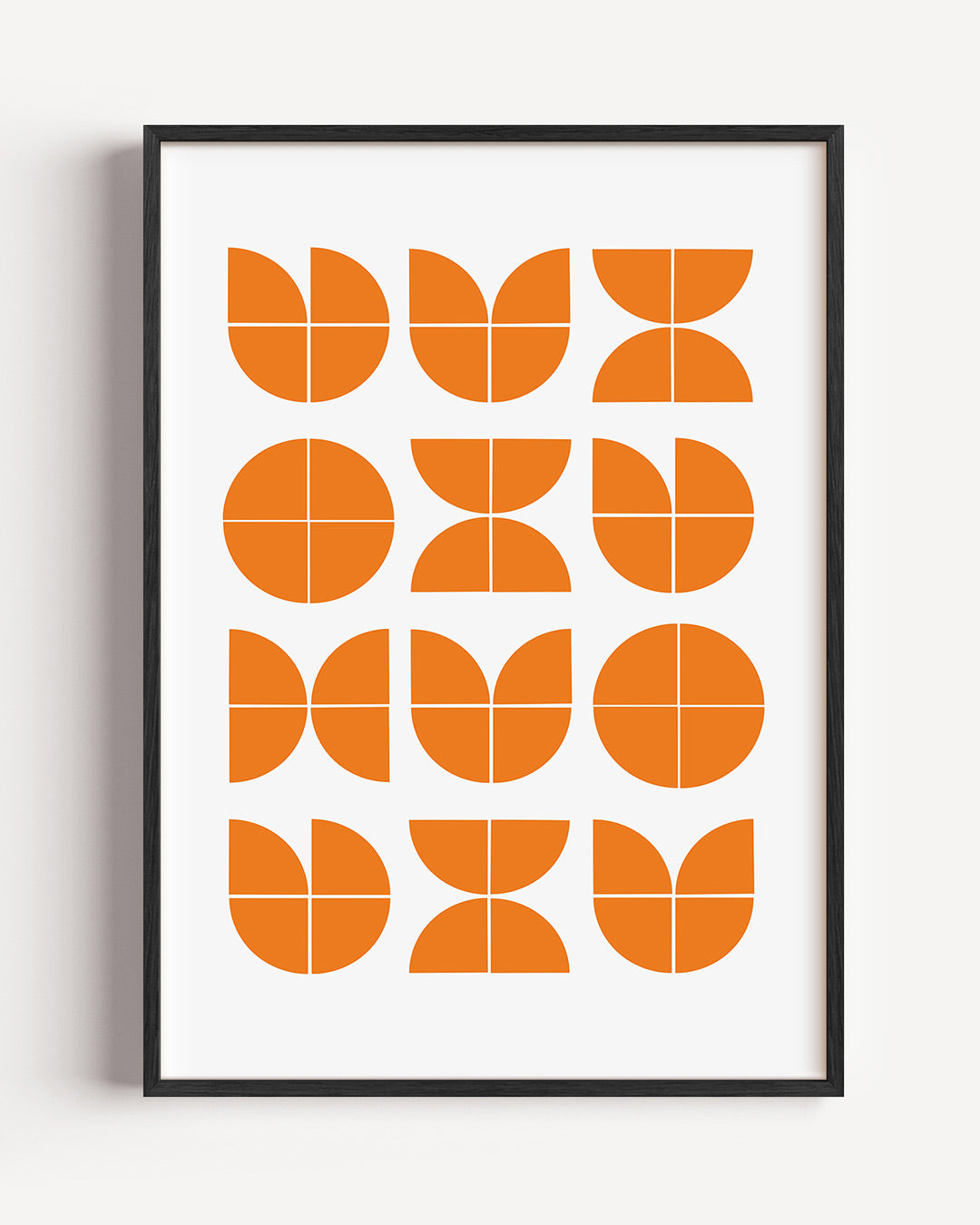 Oranje vormritme Poster