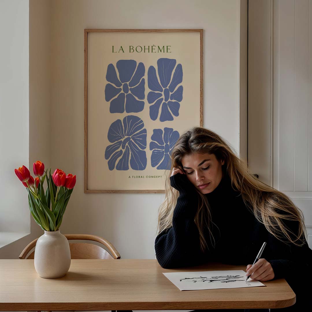La Bohème Bloemenposter-WallArtistic