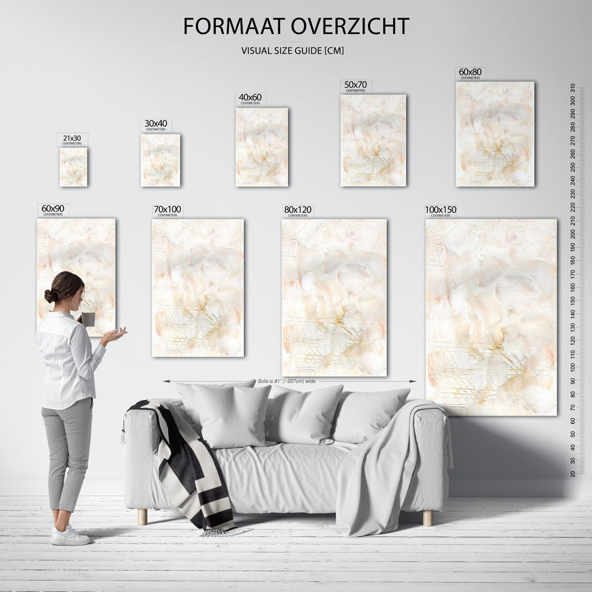Abstracte beige textuur Poster