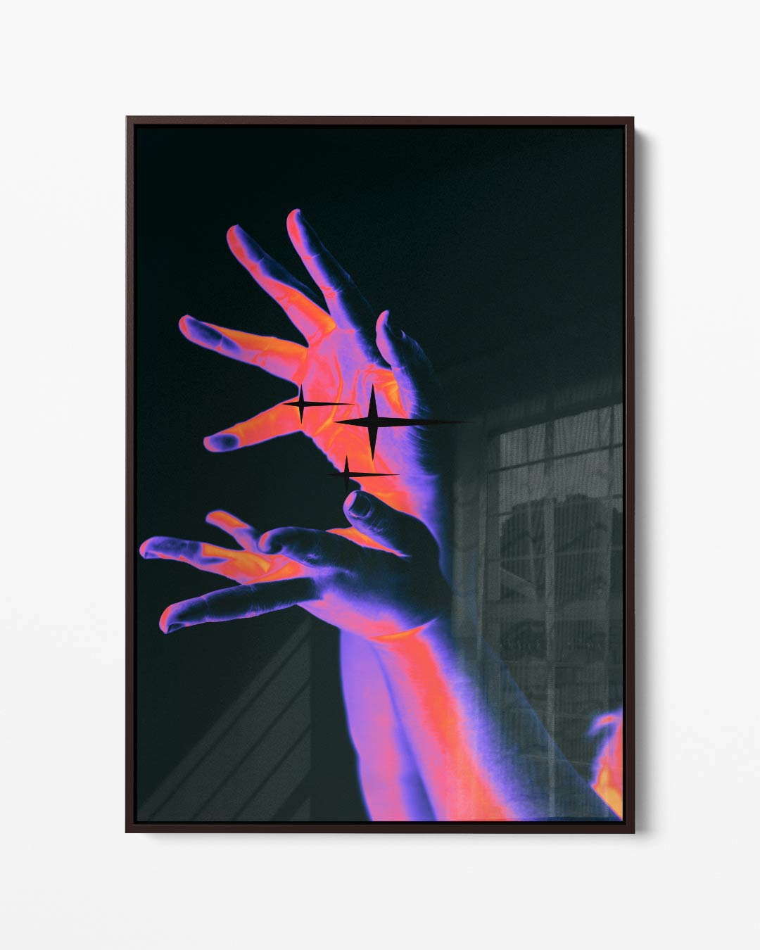 Mystieke Handbewegingen Kunstwerk-canvas-dibond-plexiglas-wanddecoratie-WallArtistic