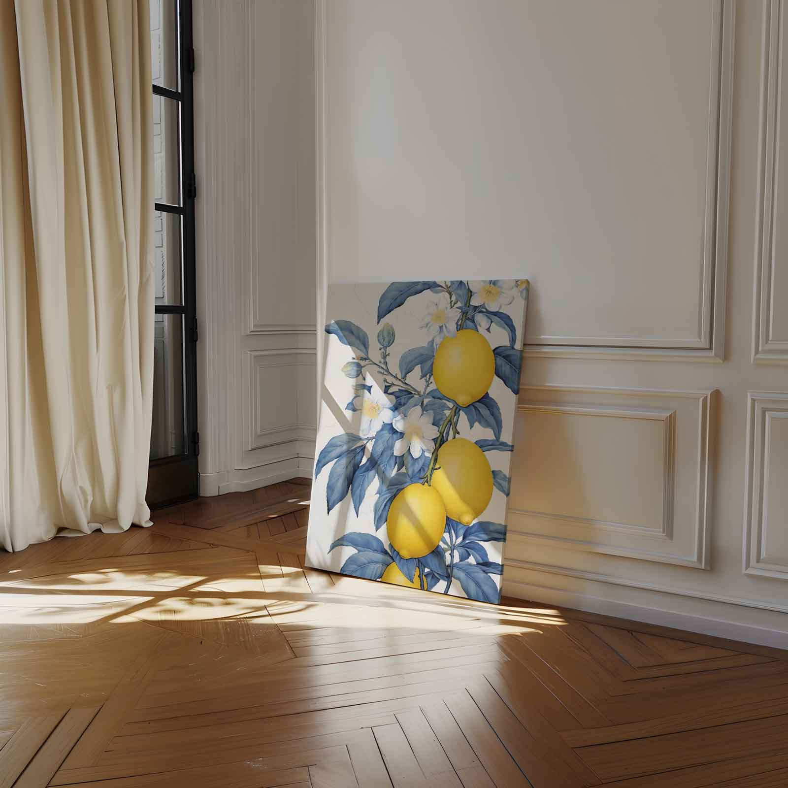 Frisse Citroen Bloesem Kunstwerk-canvas-dibond-plexiglas-wanddecoratie-WallArtistic