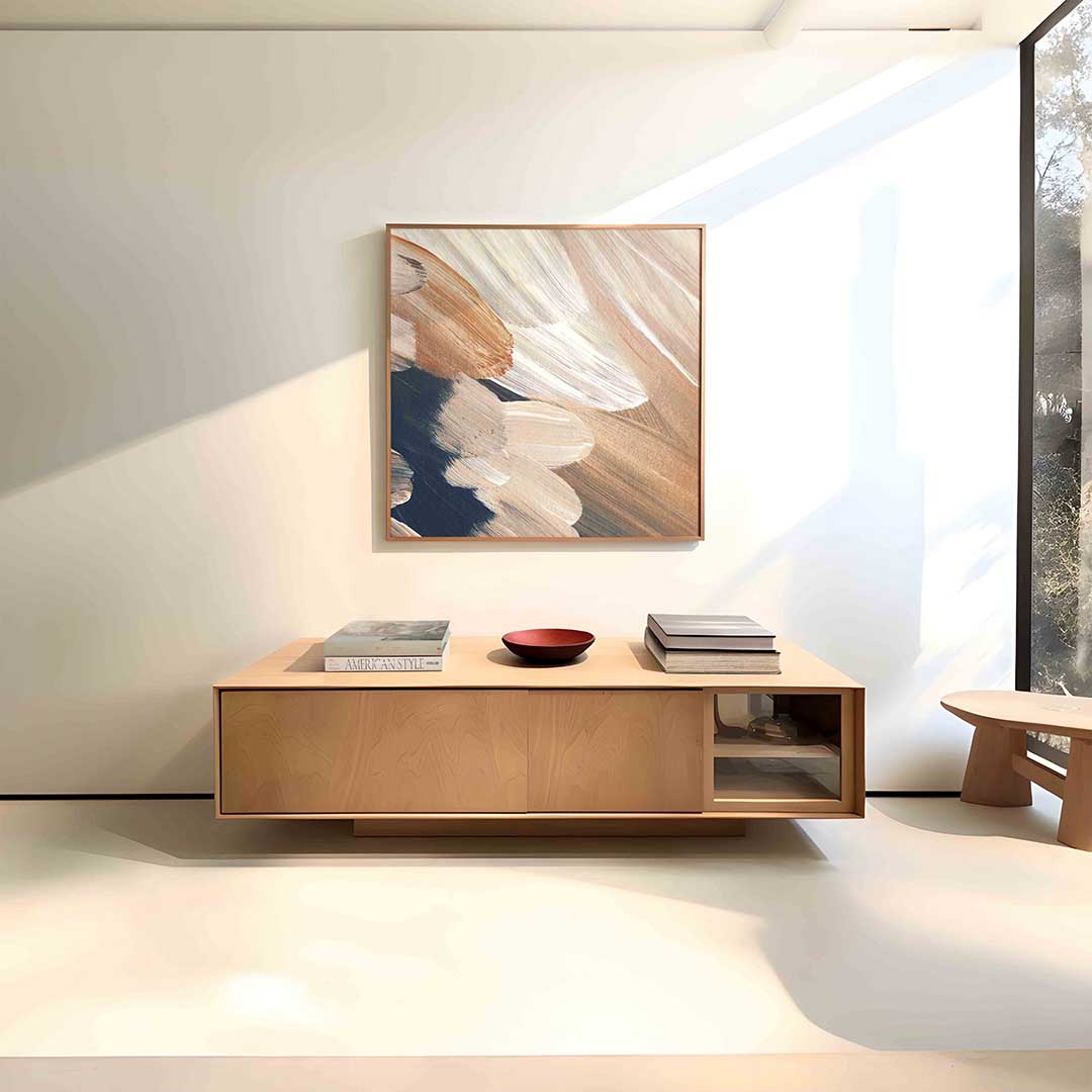 Abstracte penseelstreken Poster