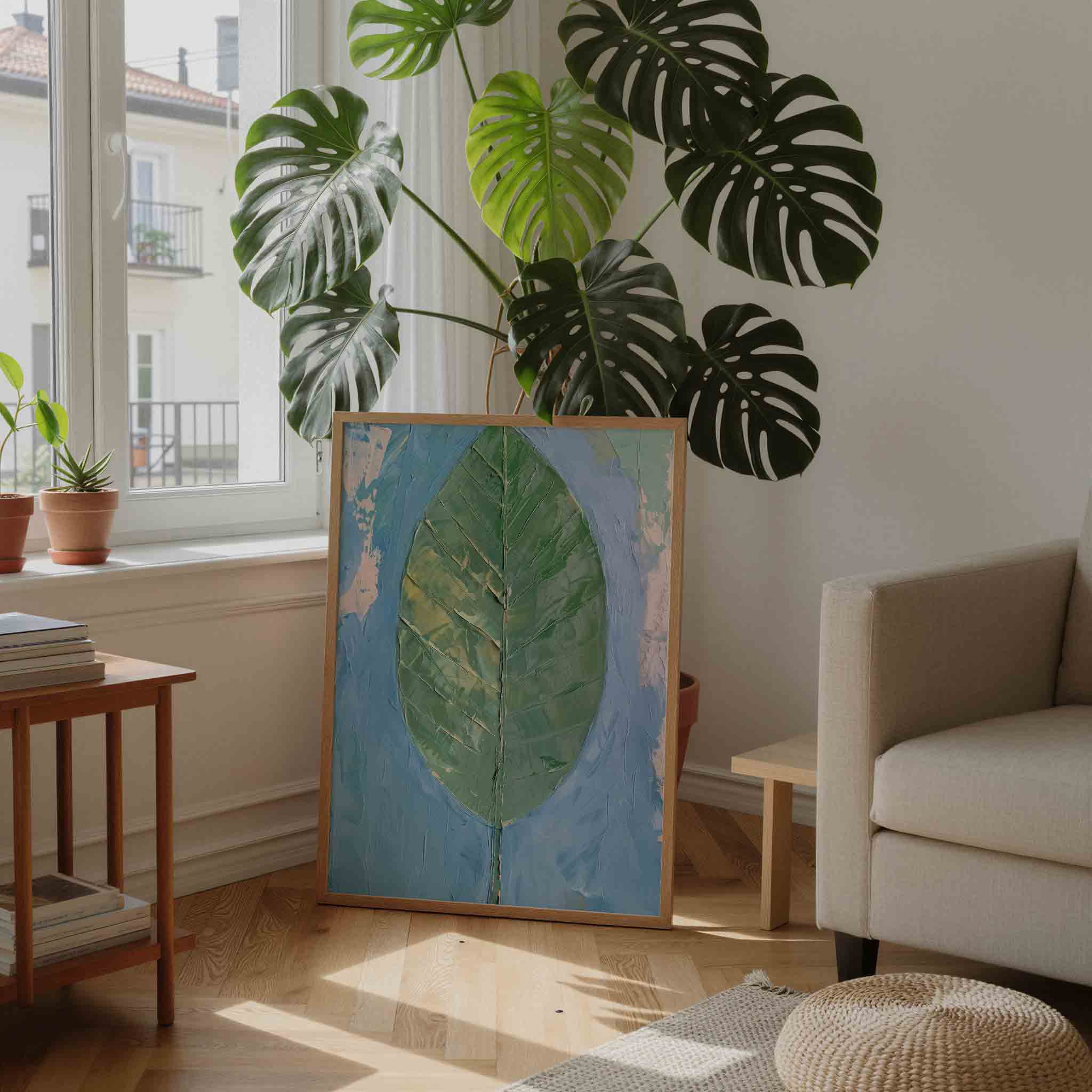 Groot groen blad Poster