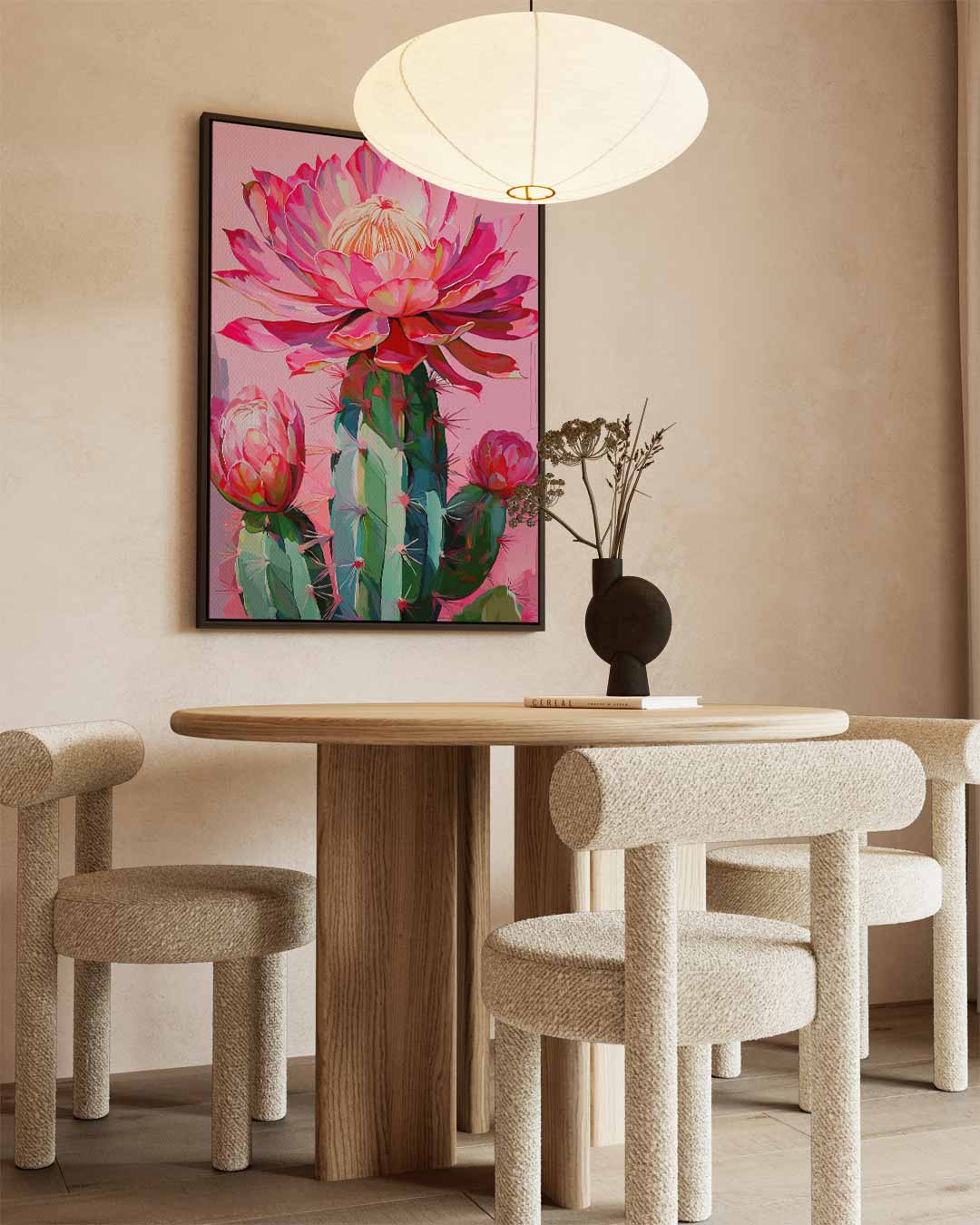 Cactus Bloemkleurenpracht Kunstwerk-canvas-dibond-plexiglas-wanddecoratie-WallArtistic