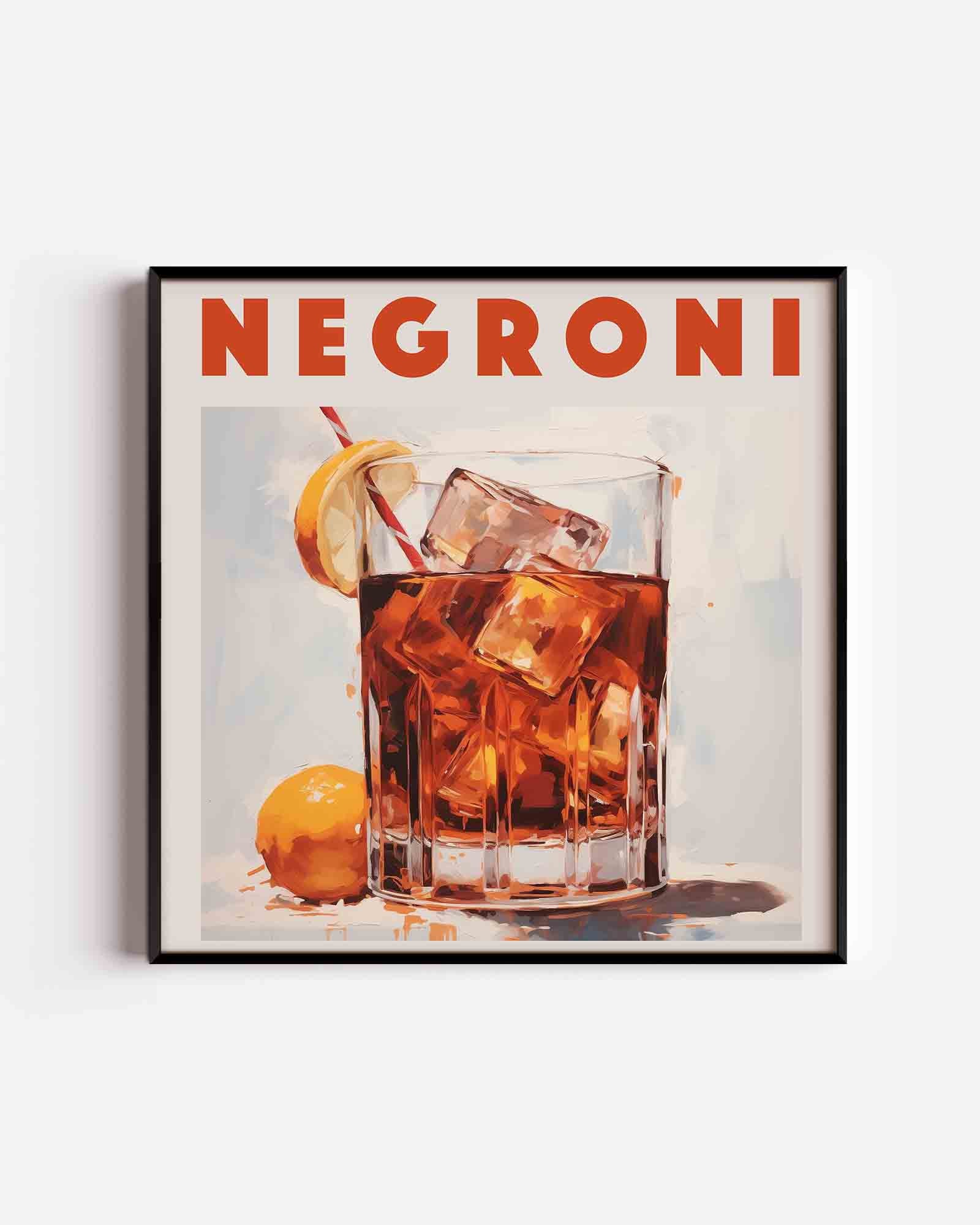 Negroni cocktail Poster