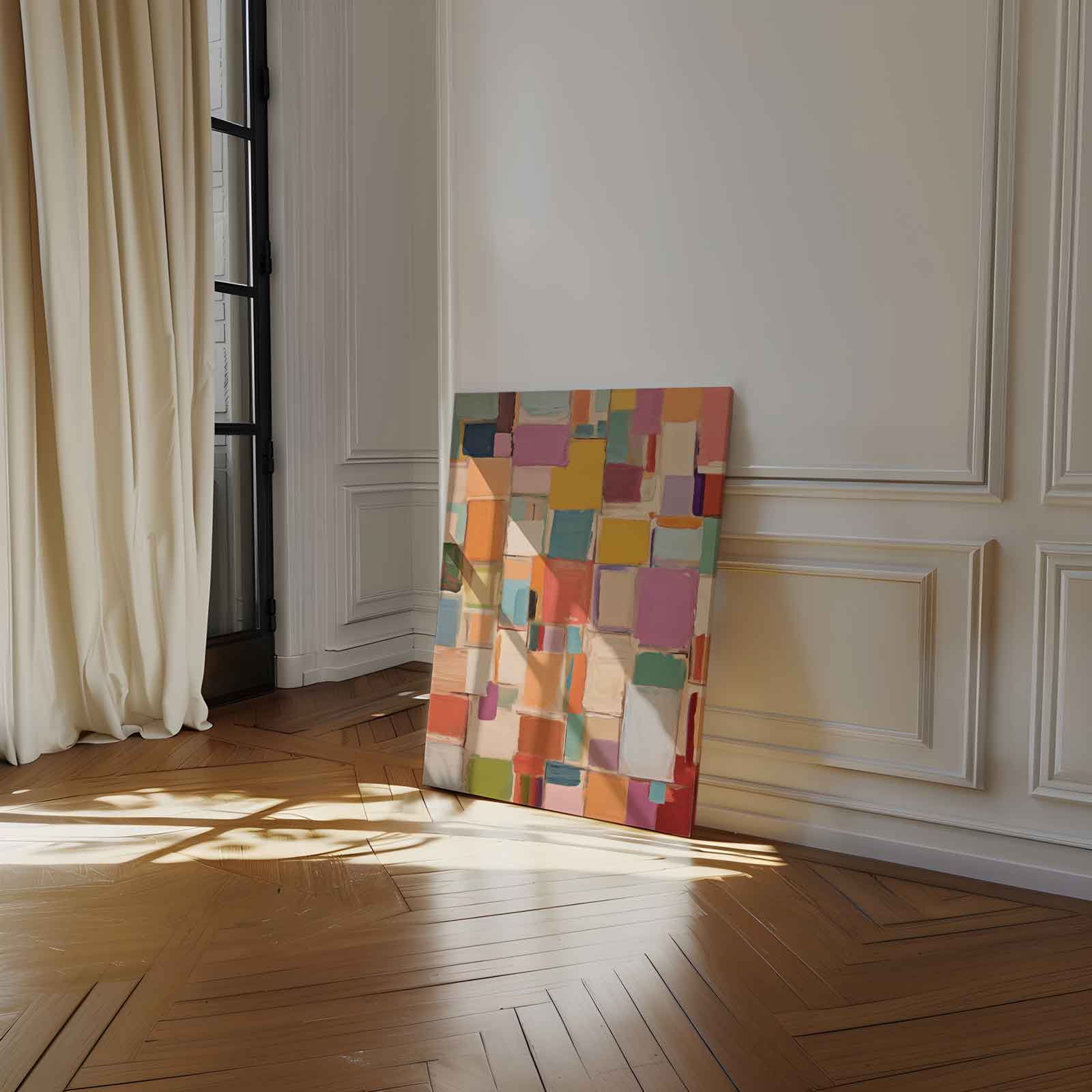 Kleurrijke Harmonie Kunstwerk-canvas-dibond-plexiglas-wanddecoratie-WallArtistic