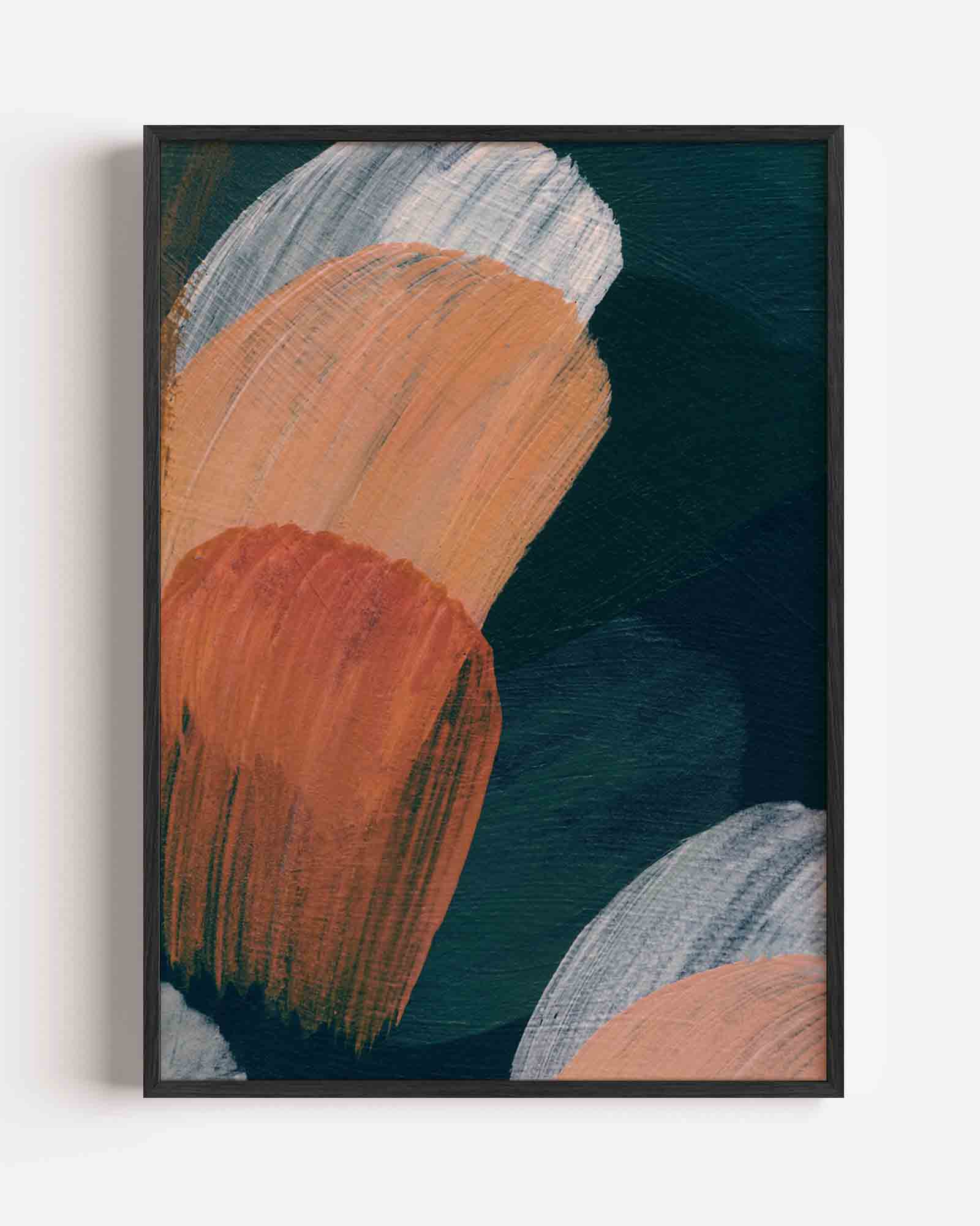 Abstracte penseelstreken Poster