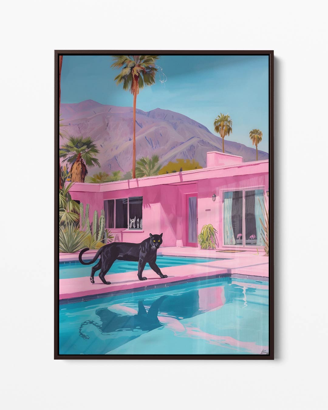 Zonnige Droom met Panter Kunstwerk-canvas-dibond-plexiglas-wanddecoratie-WallArtistic