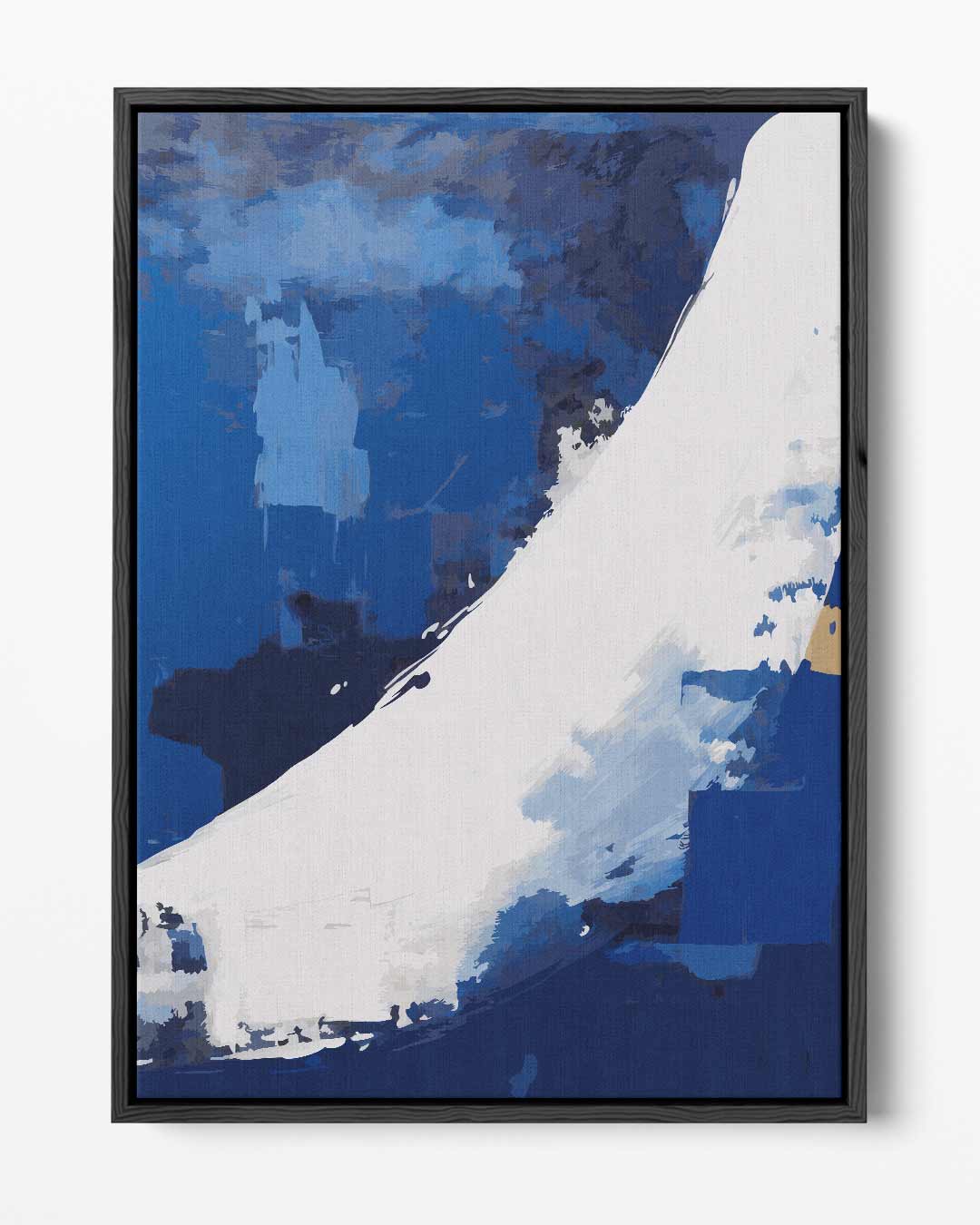 Golvende Blauw Kunstwerk-canvas-dibond-plexiglas-wanddecoratie-WallArtistic