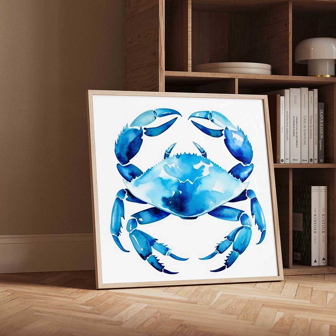 Blauwe krab Poster