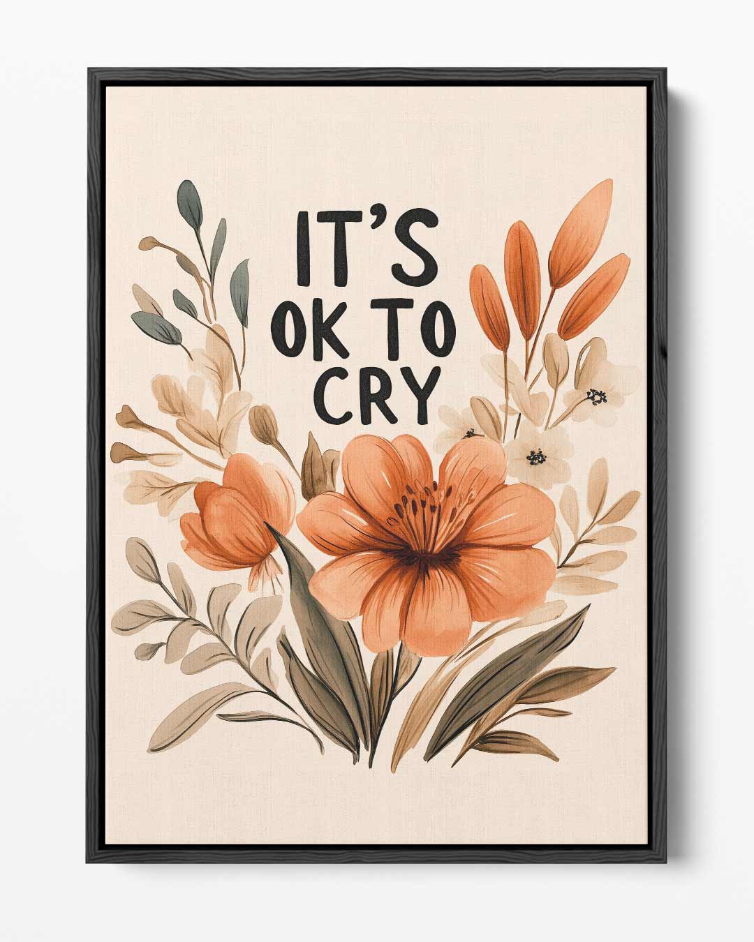 It's Ok To Cry Bloemenkunst Kunstwerk-canvas-dibond-plexiglas-wanddecoratie-WallArtistic