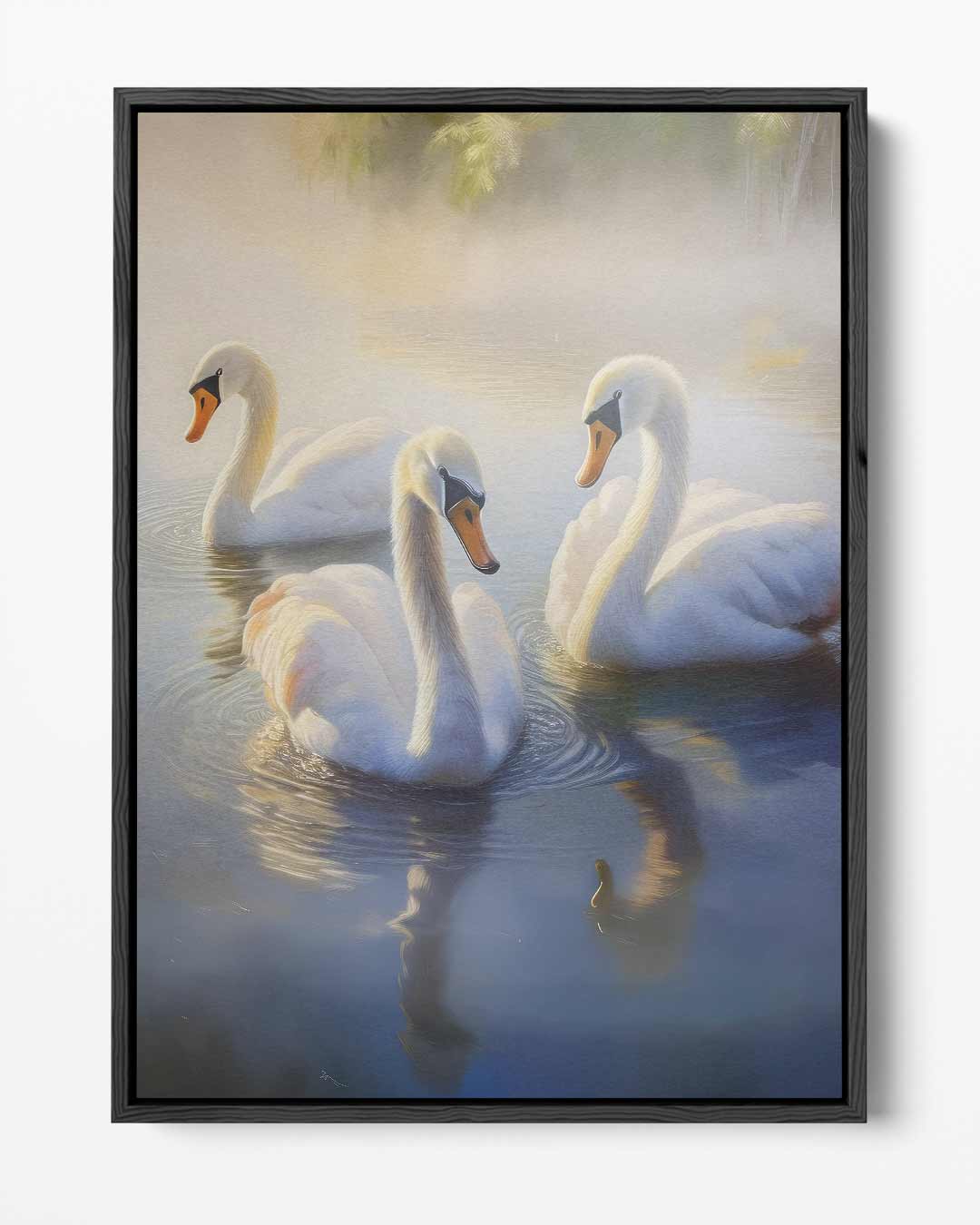 Sereen Zwemeenden Schilderij Kunstwerk-canvas-dibond-plexiglas-wanddecoratie-WallArtistic