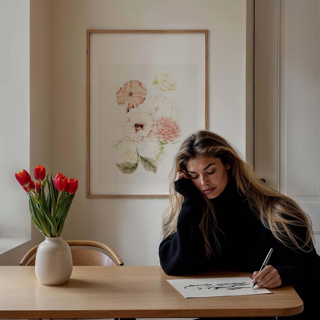 Elegante Bloemenpracht Poster-WallArtistic
