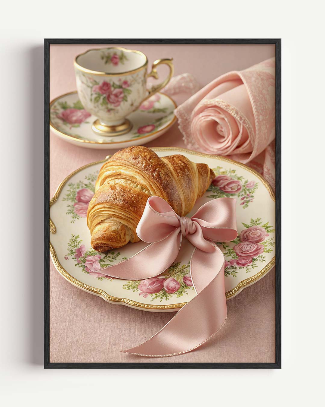 Elegante Rozen Ontbijtposter