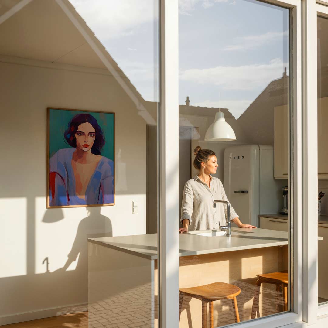 Moderne Vrouwelijke Portretposter-WallArtistic