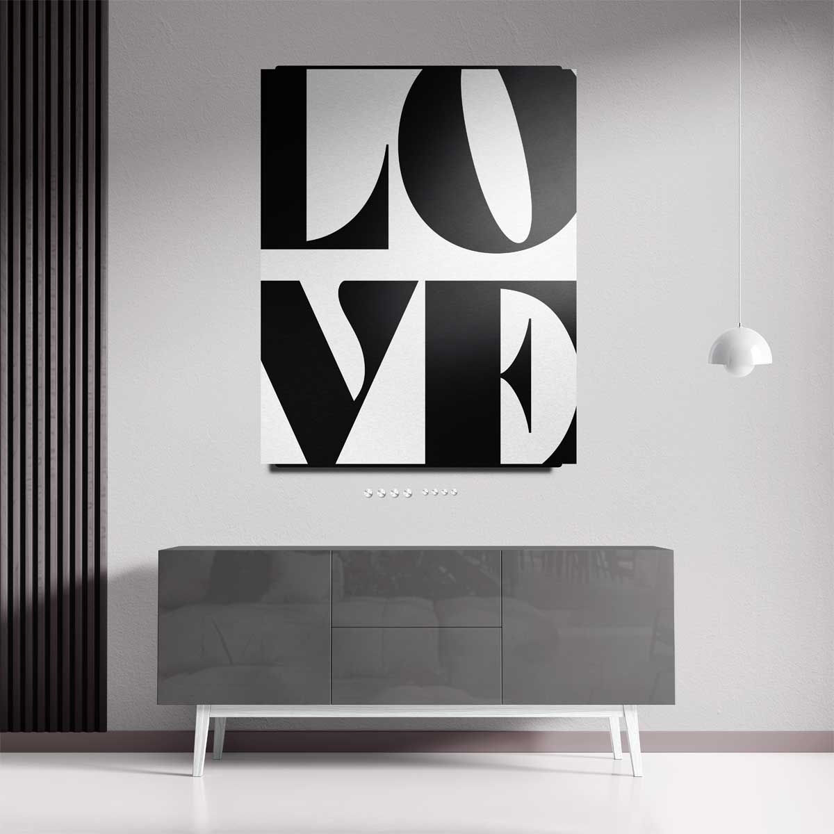 Liefdevol Typografisch Kunstwerk-canvas-dibond-plexiglas-wanddecoratie-WallArtistic