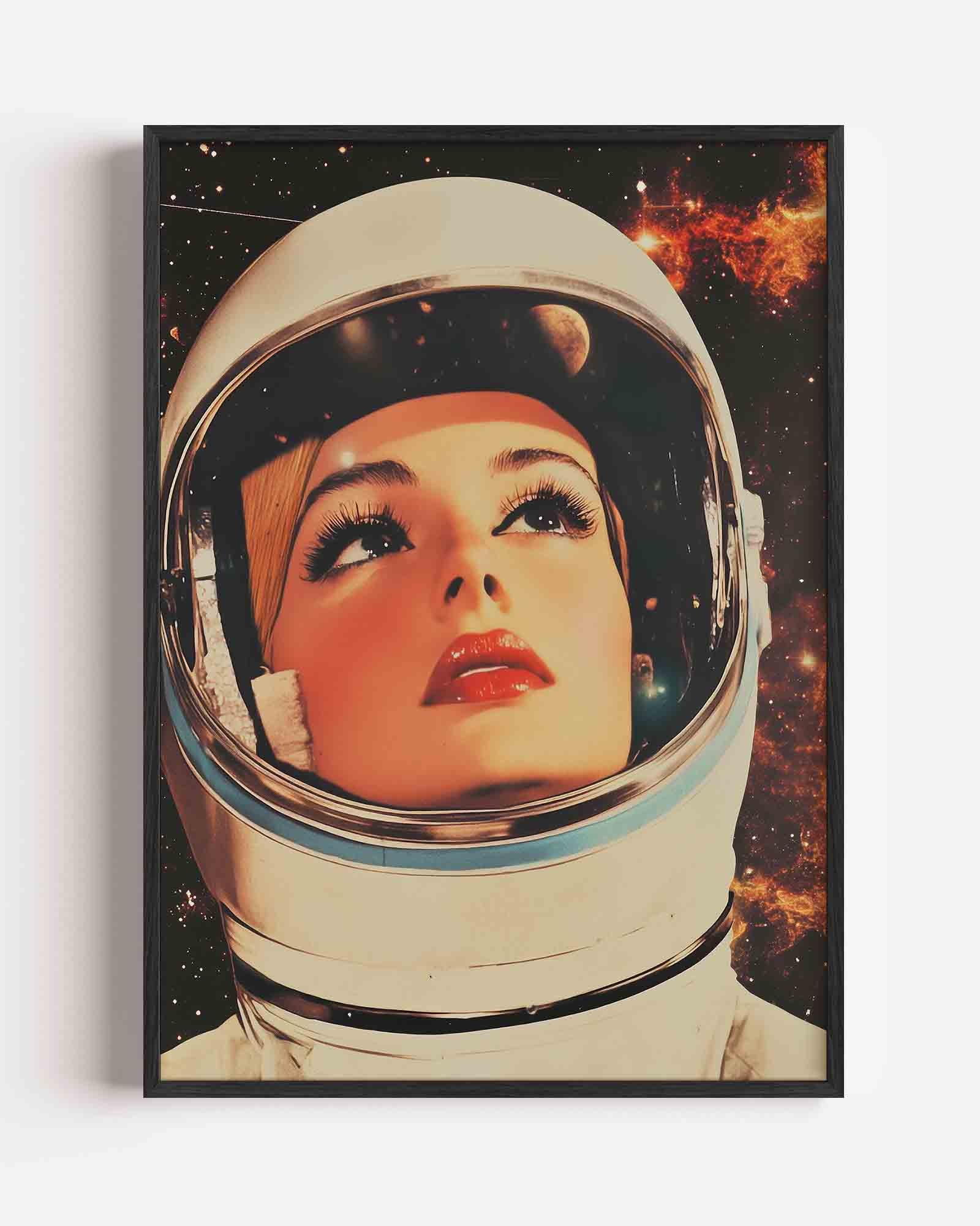 Astronaut met sterrenhemel Poster