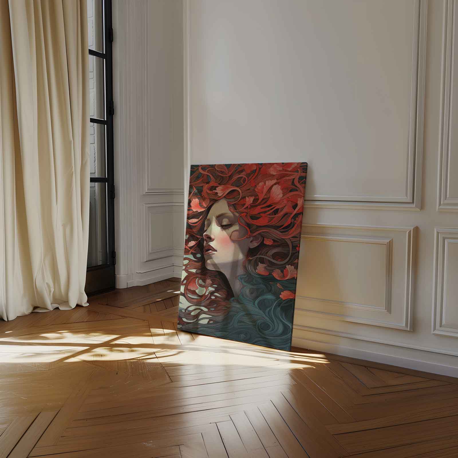 Dromerige Bloemenzee Kunstwerk-canvas-dibond-plexiglas-wanddecoratie-WallArtistic