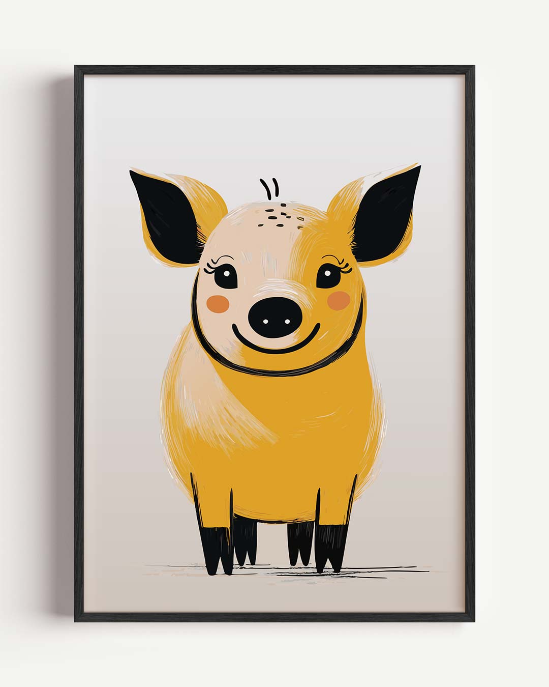 Vrolijke Varkensvriend Poster