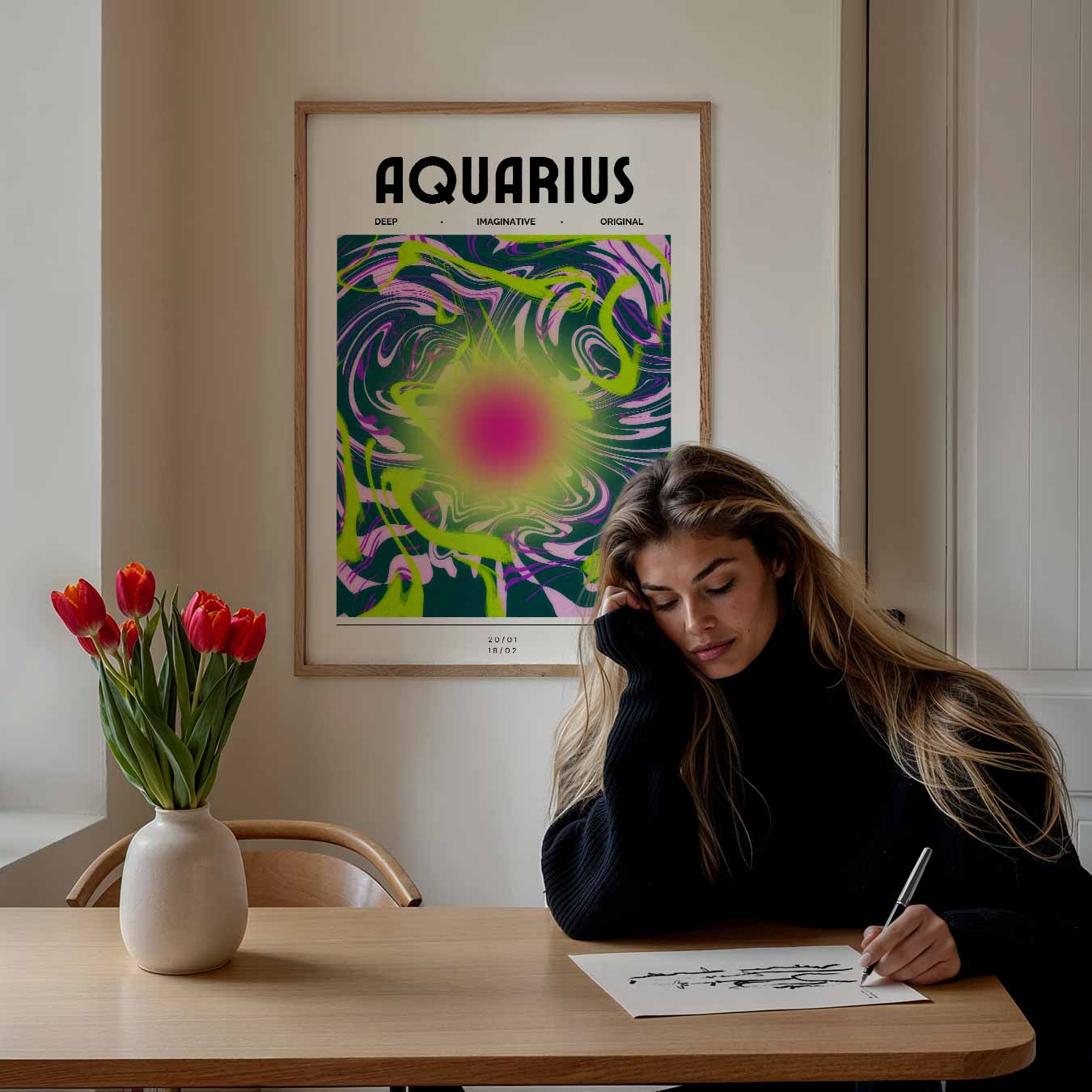 Aquarius Abstracte Poster