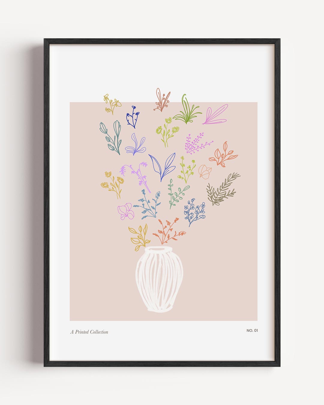 Bloemenpracht in Vaas Illustratie Poster-WallArtistic